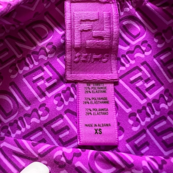 FENDI x SKIMS COLORADO PURPLE HIGH NECK SLEEVELESS BODYSUIT SIZE XS - Picture 5 of 6